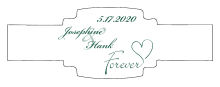 Forever Swirly Buckle Cigar Band Wedding Labels